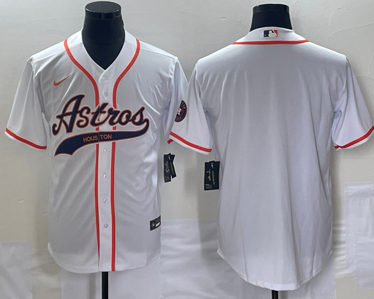 Men's Houston Astros White Blank Jersey Joint Edition