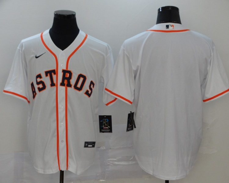 Men's Houston Astros White Home Blank Jersey