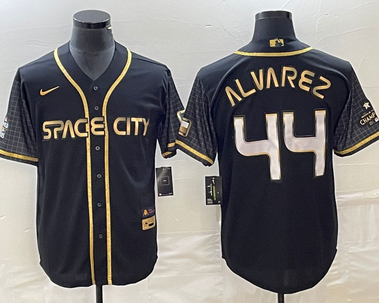 Men's Houston Astros Yordan Alvarez #44 Black City Connect Jersey