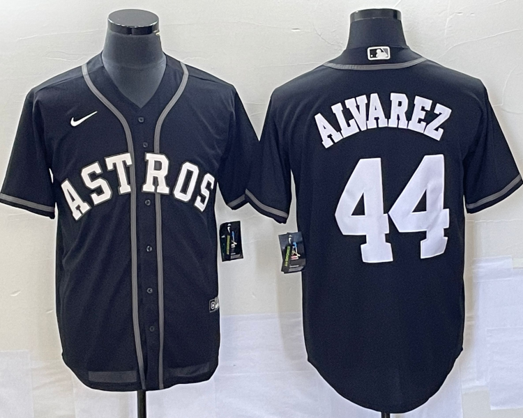Men's Houston Astros Yordan Alvarez #44 Black Jersey