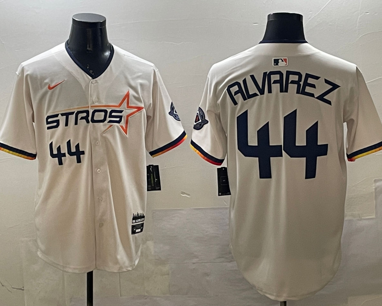 Men's Houston Astros Yordan Alvarez #44 Cream 2025 City Connect Limited Jersey