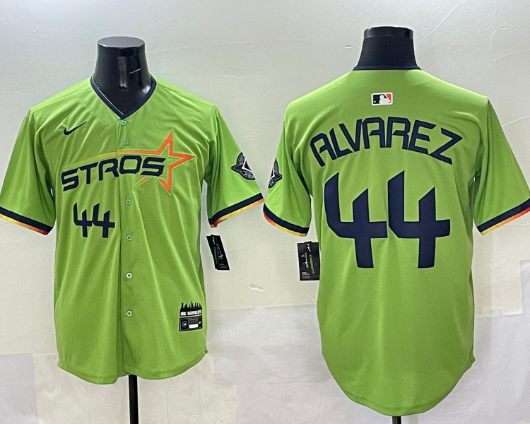 Men's Houston Astros Yordan Alvarez #44 Green 2025 City Connect Limited Jersey