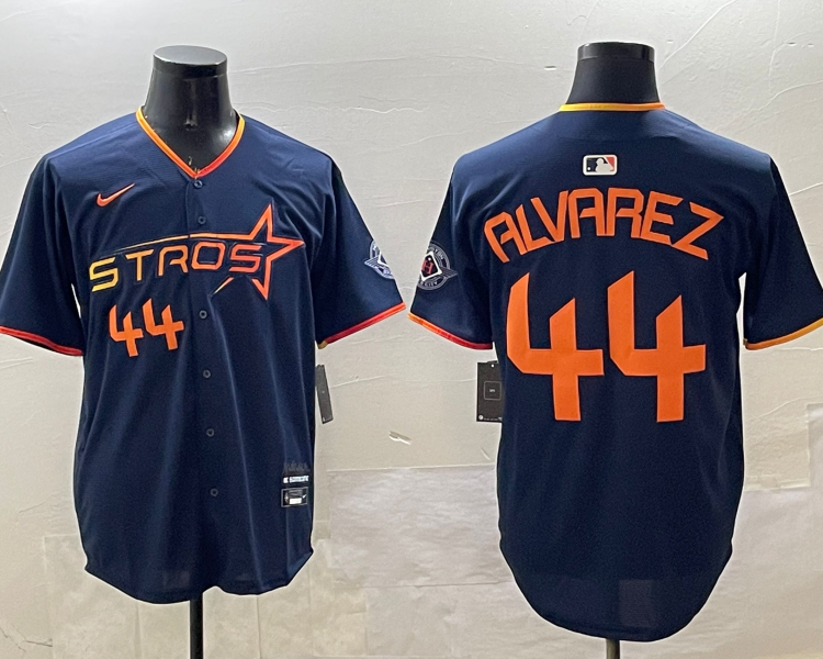 Men's Houston Astros Yordan Alvarez #44 Navy 2025 City Connect Limited Jersey