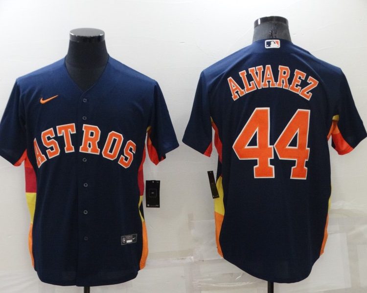 Men's Houston Astros Yordan Alvarez #44 Navy Alternate Name Jersey