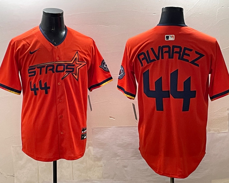 Men's Houston Astros Yordan Alvarez #44 Orange 2025 City Connect Limited Jersey