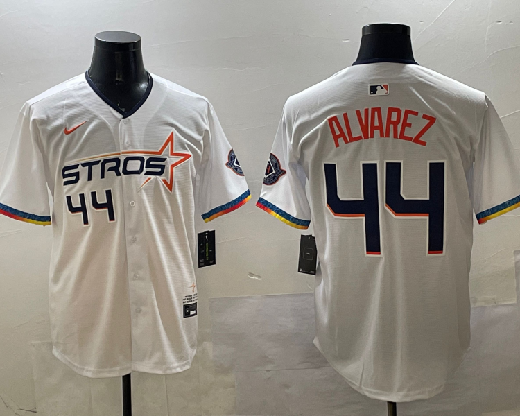 Men's Houston Astros Yordan Alvarez #44 White 2025 City Connect Limited Jersey