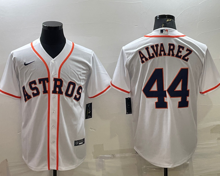 Men's Houston Astros Yordan Alvarez #44 White Home Jersey