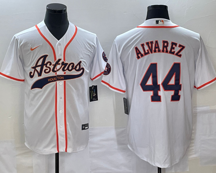 Men's Houston Astros Yordan Alvarez #44 White Jersey Joint Edition
