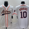 Men's Houston Astros Yuli Gurriel #10 White Jersey Joint Edition