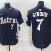 Men's Houston Astros C.J. Stroud #7 Black Jersey