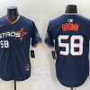 Men's Houston Astros Hunter Brown #58 Navy 2025 City Connect Limited Jersey
