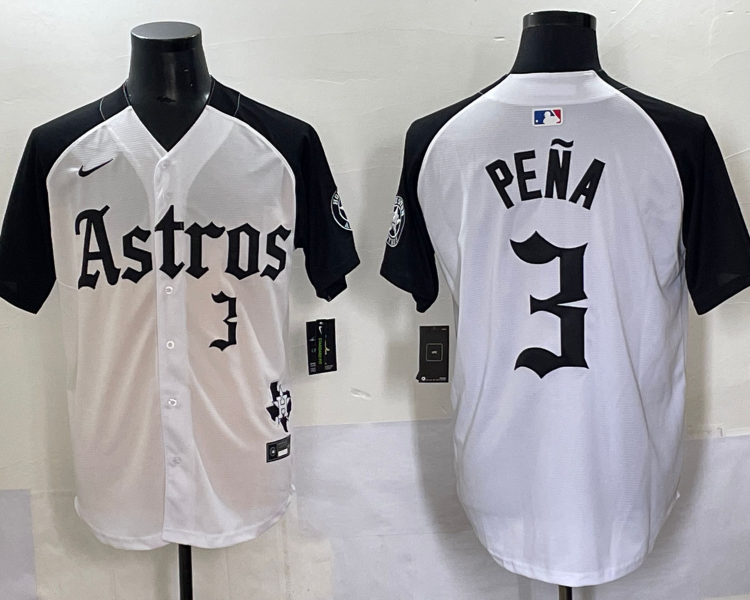 Men's Houston Astros Jeremy Pena #3 White Jersey
