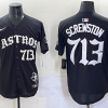Men's Houston Astros Screwston #713 Black Team Jersey