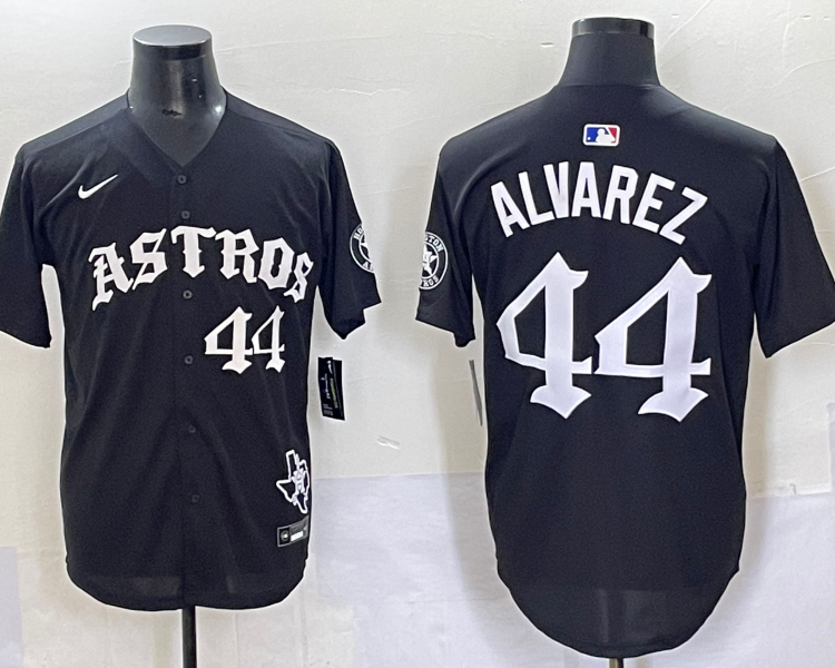 Men's Houston Astros Yordan Alvarez #44 Black Jersey