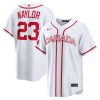 Men's Canada Baseball #23 Bo Naylor White 2026 World Baseball Classic Home Stadium Jersey