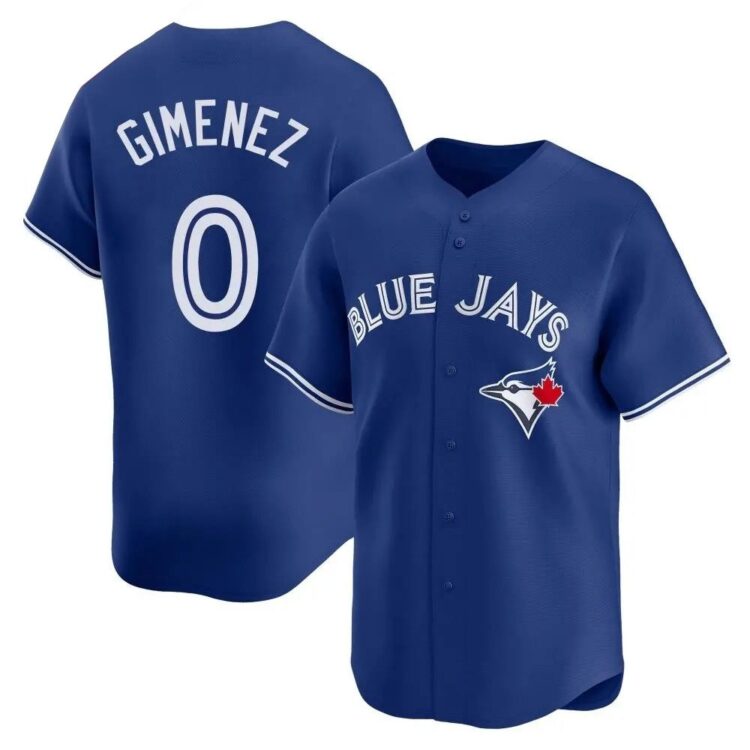 Men's Toronto Blue Jays #0 Andres Gimenez  Royal Home Replica Jersey