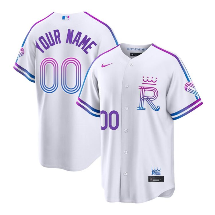 Youth Kansas City Royals White 2026 City Connect Stitched Custom Jersey