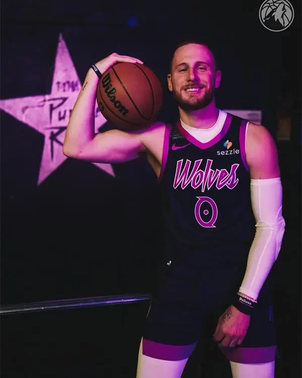Men's Minnesota Timberwolves #0 Donte DiVincenzo 2025-26 Navy Purple City Edition Swingman Jersey