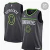 Men's Minnesota Timberwolves #0 Donte DiVincenzo Charcoal Statement Editio Player Jersey