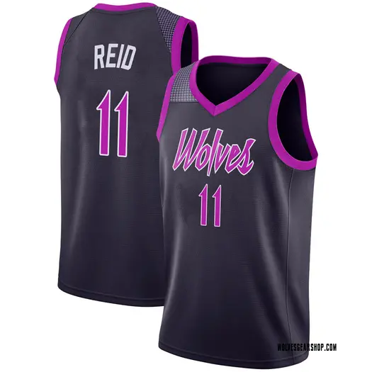 Men's Minnesota Timberwolves #11 Naz Reid 2025-26 Navy Purple City Edition Swingman Jersey