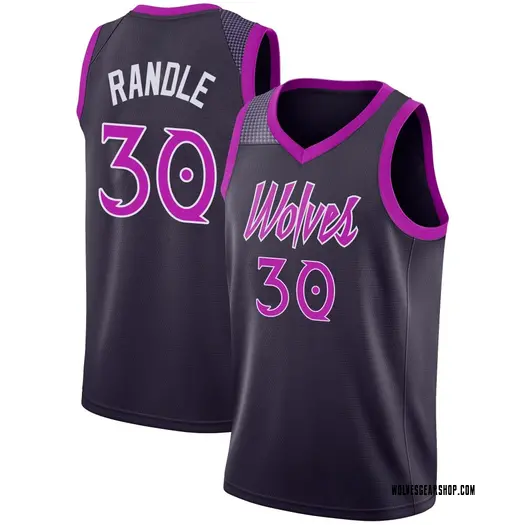 Men's Minnesota Timberwolves #30 Julius Randle 2025-26 Navy Purple City Edition Swingman Jersey