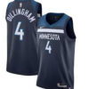 Men's Minnesota Timberwolves #4 Rob Dillingham Navy Nike Icon Edition Jersey
