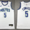 Mens Minnesota Timberwolves #5 Anthony Edwards 2023-24 Classic Edition Jersey - White