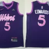 Mens Minnesota Timberwolves #5 Anthony Edwards 2025-26 Navy Purple City Edition Swingman Jersey