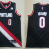 Mens Portland Trail Blazers #0 Damian Lillard Black Icon Edition Jersey