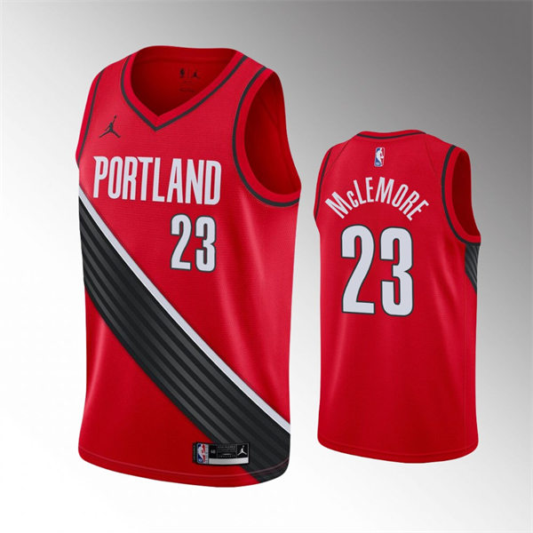 Mens Portland Trail Blazers #23 Ben McLemore Red Statement Edition Jersey