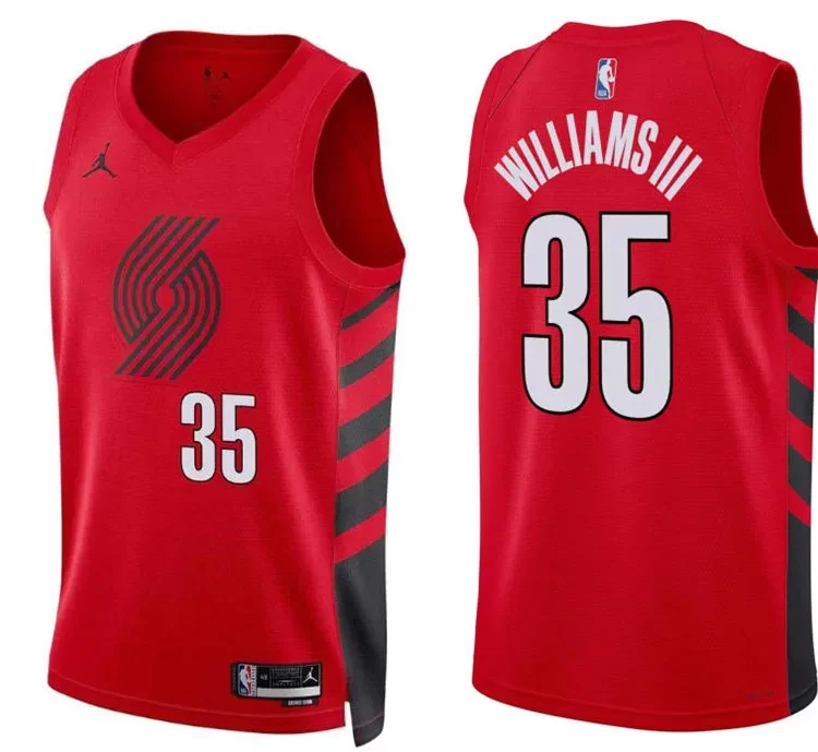 Mens Portland Trail Blazers #35 Robert Williams III Red Statement Edition Player Jersey
