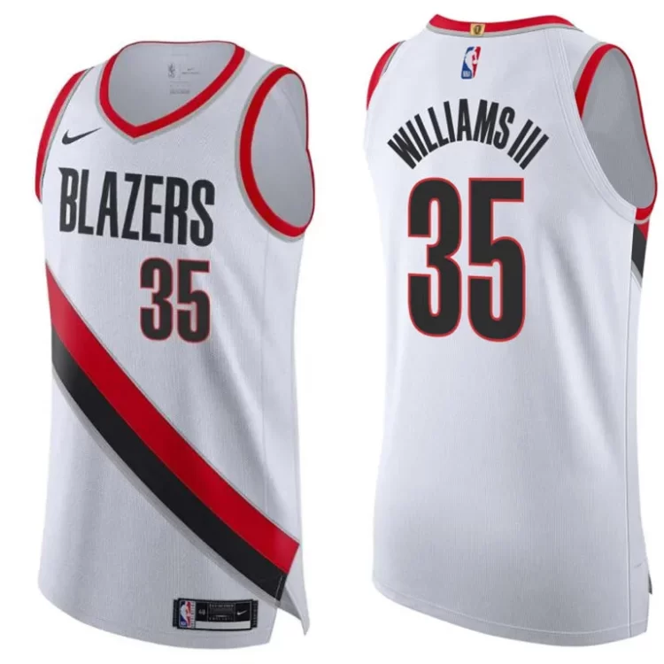 Mens Portland Trail Blazers #35 Robert Williams III White Association Edition Player Jersey