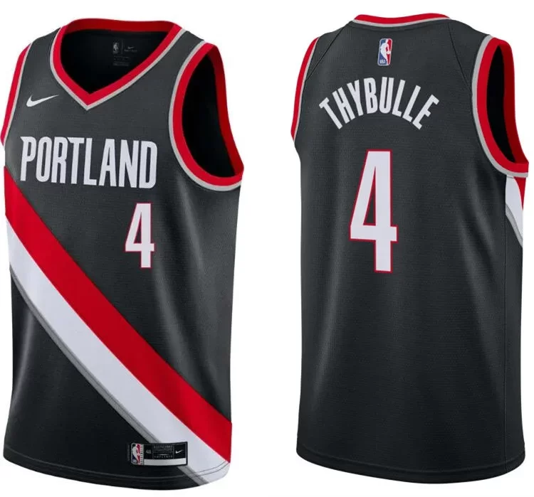 Mens Portland Trail Blazers #4 Matisse Thybulle Black Icon Edition Swingman Jersey