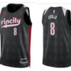 Mens Portland Trail Blazers #8 Deni Avdija Black 2024-25 City Edition Swingman Jersey