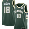 Mens Milwaukee Bucks #18 Kyle Kuzma Hunter Green Icon Edition Player Jersey