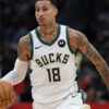 Mens Milwaukee Bucks #18 Kyle Kuzma Nike White Association Edition Player Jersey