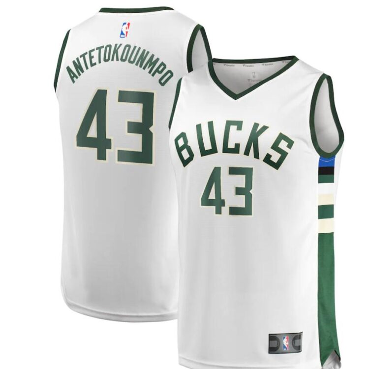 Mens Milwaukee Bucks #43 Thanasis Antetokounmpo Nike White Association Edition Jersey