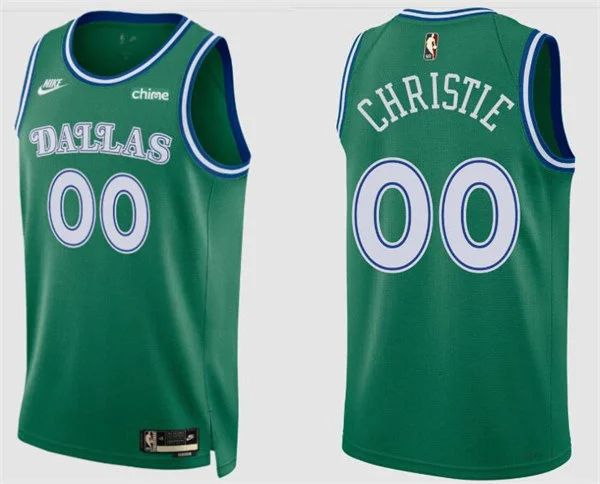 Mens Dallas Mavericks #00 Max Christie Nike Green Classic Edition Jersey
