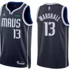 Mens Dallas Mavericks #13 Naji Marshall Navy Statement Edition Swingman Jersey