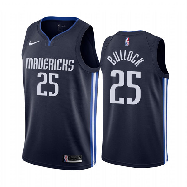 Mens Dallas Mavericks #25 Reggie Bullock Nike 2020 Navy Statement Edition Jersey