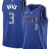 Mens Dallas Mavericks #3 Anthony Davis Blue Icon Edition Swingman Jersey