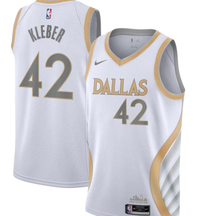 Mens Dallas Mavericks #42 Maxi Kleber 2021 White Nike City Edition Swingman Jersey