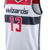 Mens Washington Wizards #13 Jordan Poole Nike White Association Edition Jersey