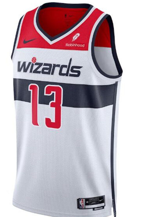 Mens Washington Wizards #13 Jordan Poole Nike White Association Edition Jersey