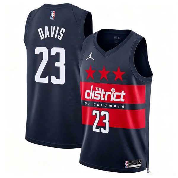 Mens Washington Wizards #23 Anthony Davis Navy Statement Edition Swingman Jersey