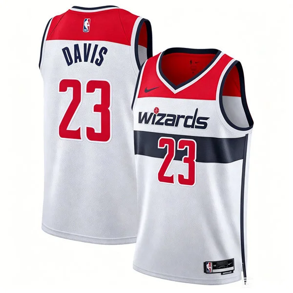Mens Washington Wizards #23 Anthony Davis Nike White Association Edition Swingman Jersey