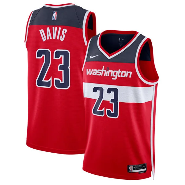 Mens Washington Wizards #23 Anthony Davis Red Nike Icon Edition Swingman Jersey