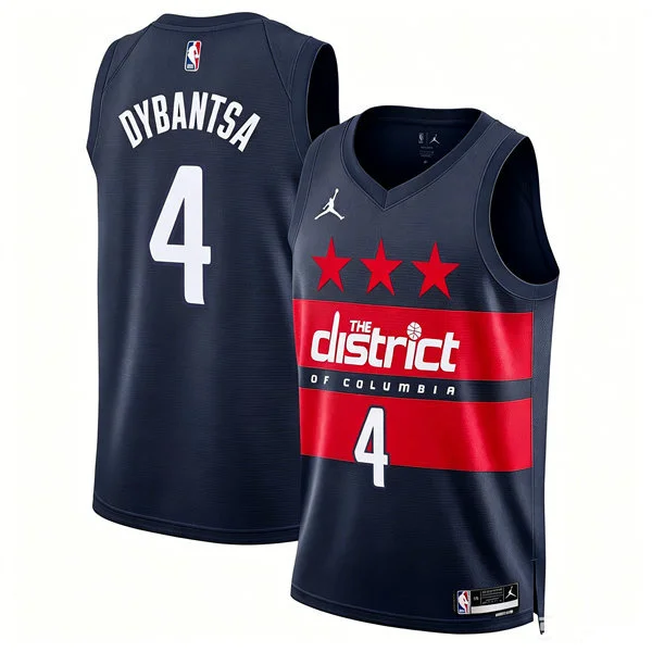 Mens Washington Wizards #4 AJ Dybantsa Navy Statement Edition Swingman Jersey