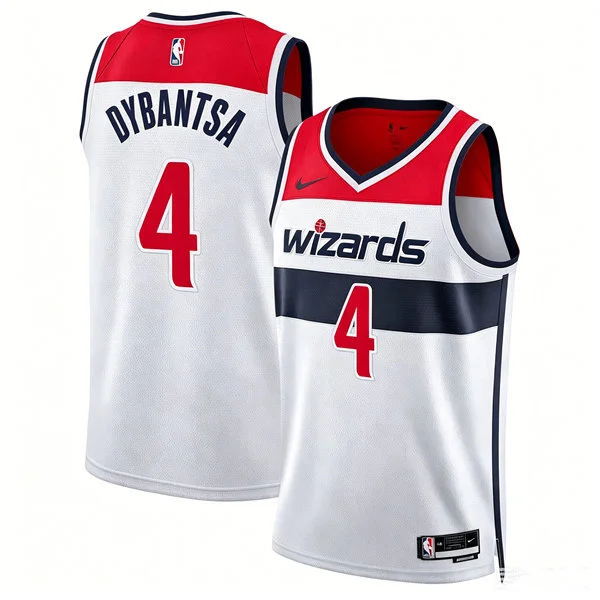 Mens Washington Wizards #4 AJ Dybantsa Nike White Association Edition Swingman Jersey