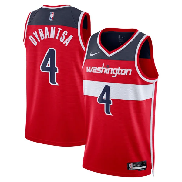 Mens Washington Wizards #4 AJ Dybantsa Red Nike Icon Edition Swingman Jersey